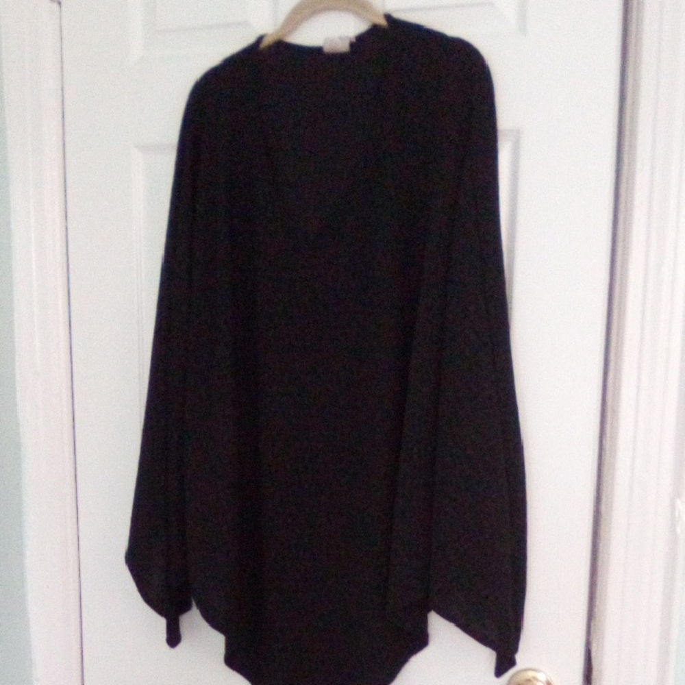 Roaman's Black Textured Top